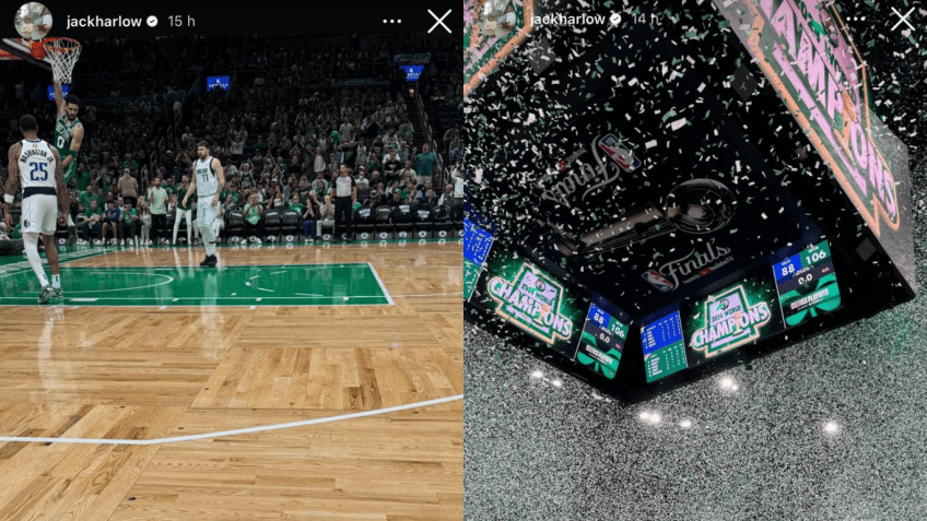 O cantor Jack Harlow esteve presente na final do NBA nesta segunda-feira (17) / Reprodução/Instagram