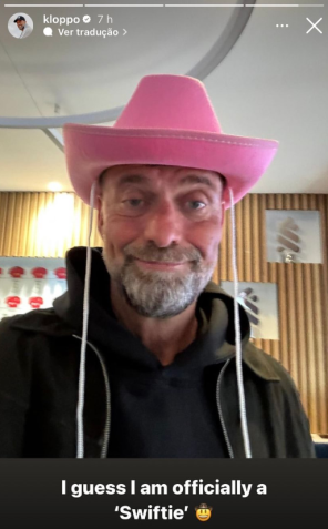Klopp faz postagem após show de Taylor Swift / Foto: Reprodução/ Instagram