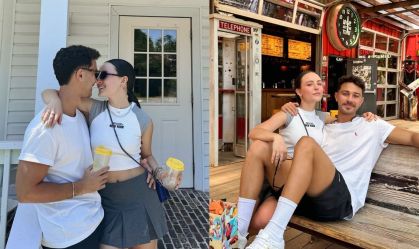 Larissa Manoela abriu álbum de fotos com o marido durante viagem aos EUA