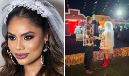 Lexa se casa com Ricardo Vianna em arraiá da Anitta