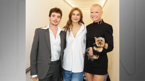 João Lucas, Sasha e Xuxa no desfile de lançamento da grife Mondepars em São Paulo
