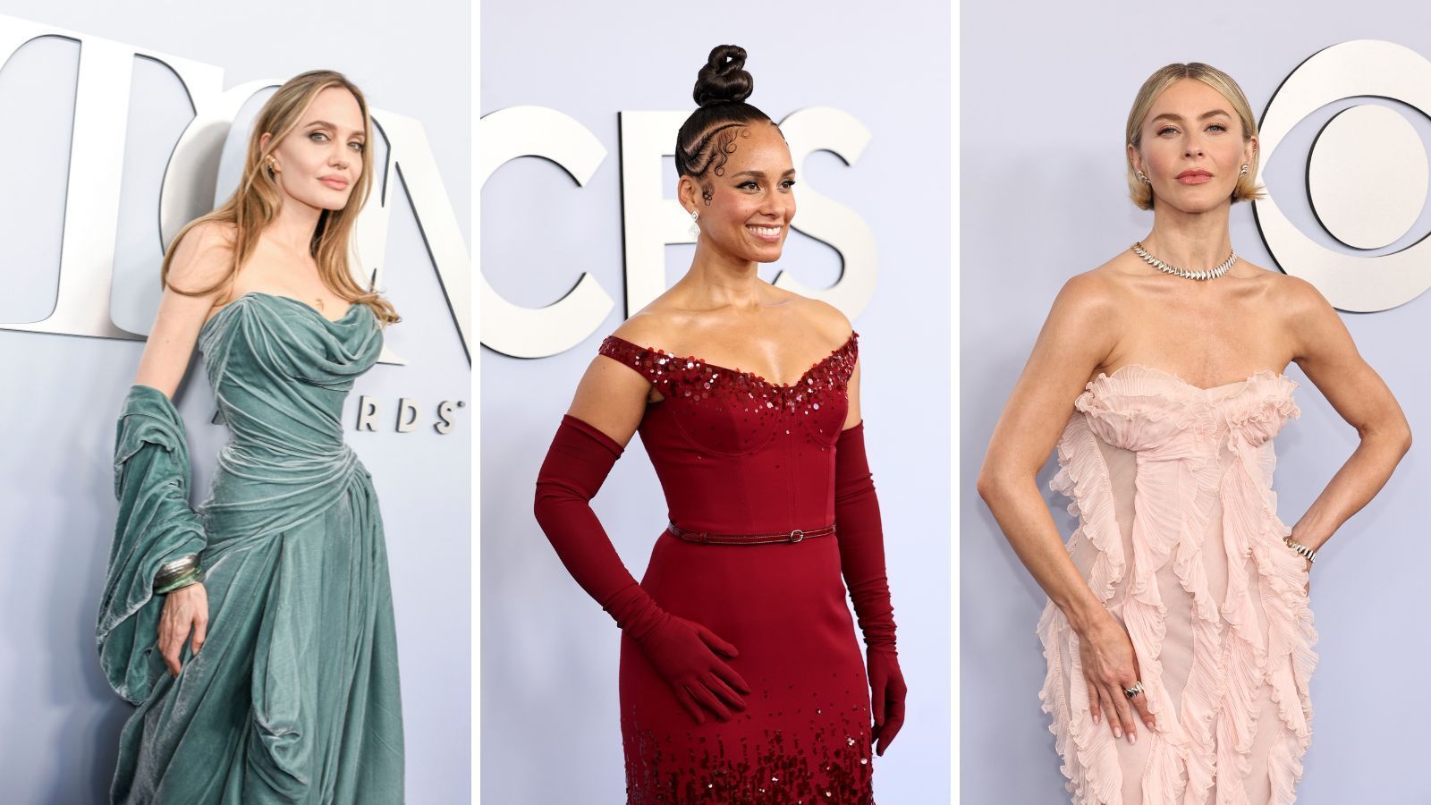 Angelina Jolie, Alicia Keys e Julianne Hough no Tony Awards 2024