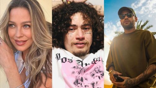 Montagem com fotos de Luana Piovani, Whindersson Nunes e Neymar