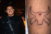 Parintins: Lucas Buda, do BBB 24, escolhe boi e faz tatuagem do Garantido