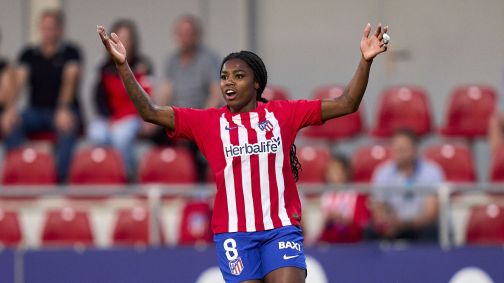 Ludmila em ação pelo Atlético de Madrid