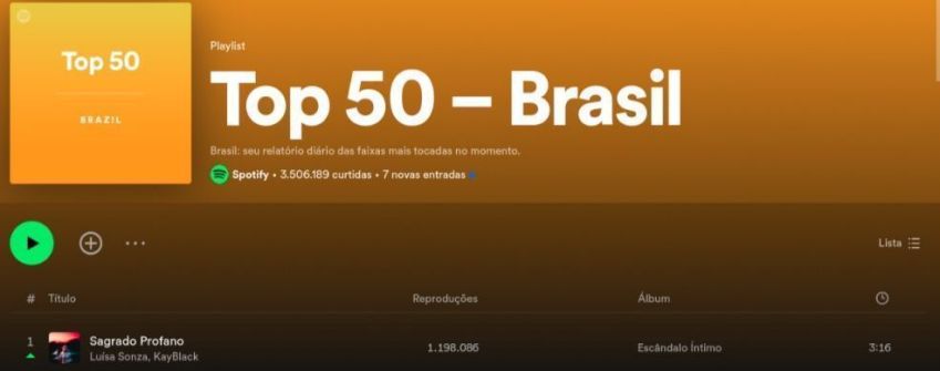 Canção faz parte do álbum "Escândalo Íntimo" / Reprodução