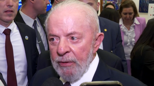 Presidente Luiz Inácio Lula da Silva (PT) fala a jornalistas em Genebra, na Suíça, em 13 de junho de 2024