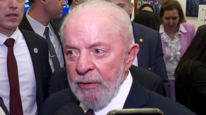 Presidente Luiz Inácio Lula da Silva (PT) fala a jornalistas em Genebra, na Suíça, em 13 de junho de 2024