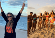 Mani Reggo "substitui" Davi em reencontro com ex-BBBs nos Lençóis Maranhenses
