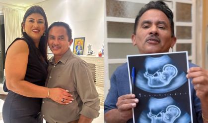 Cantor Manoel Gomes e sua esposa estão à espera de um menino, que se chamará Denny Manoel