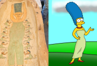 Arqueólogos encontram sarcófago com desenho semelhante a Marge Simpson