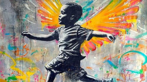 Obra "Menino Alado", de Thiago Valdi, estará disponível para lance