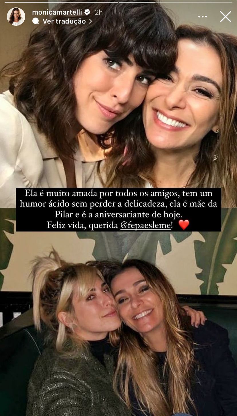 Mônica Martelli celebra aniversário de Fê Paes Leme / Reprodução/Mônica Martelli/Instagram