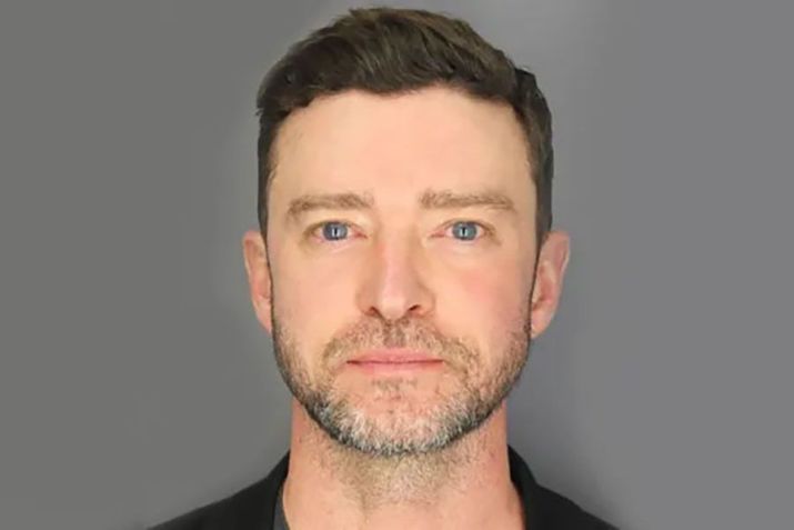 Mugshot de Justin Timberlake preso em Nova York / Sag Harbor Police Department via Getty Images