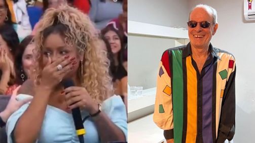 Montagem com fotos da apresentadora Cariúcha e do cantor Ney Matogrosso