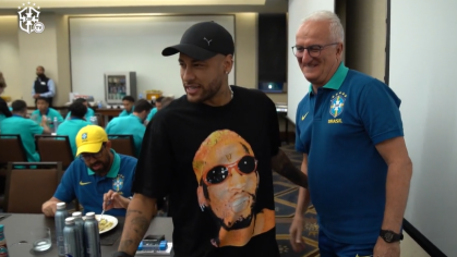 Neymar encontrou o elenco da Seleção Brasileira nos Estados Unidos