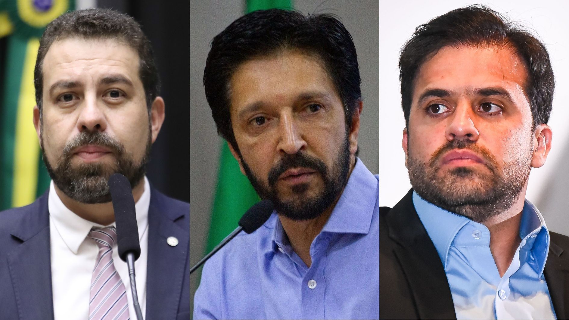 Guilherme Boulos, Ricardo Nunes e Pablo Marçal