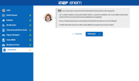 Passo 11: Responda ao Questionário Socioeconômico