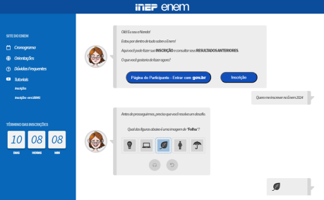 Passo 2: Responda à pergunta feita pela assistente virtual para seguir