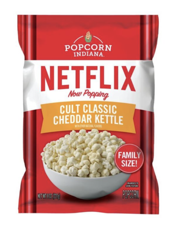 Pipoca sabor cheddar da linha da Netflix / Divulgação/ Netflix