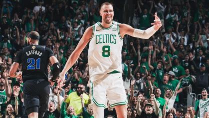 Porzingis em partida do Boston Celtics