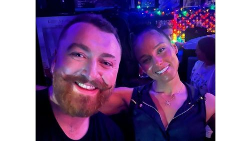 Sam Smith recebeu Alicia Keys para celebrar o aniversário de "In the Lonely Hour", seu primeiro álbum