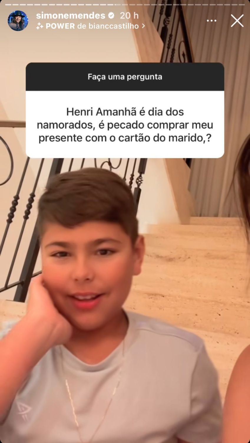 Henry consolou seguidora de Simone sobre usar cartão do marido / Reprodução/Instagram