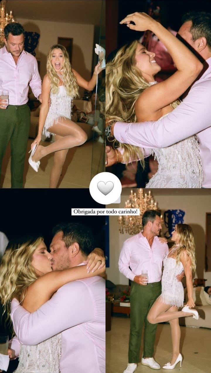 Isabella Santoni e o empresário Henrique Blecher se casaram em uma cerimônia intimista na casa do casal / Instagram/Reprodução