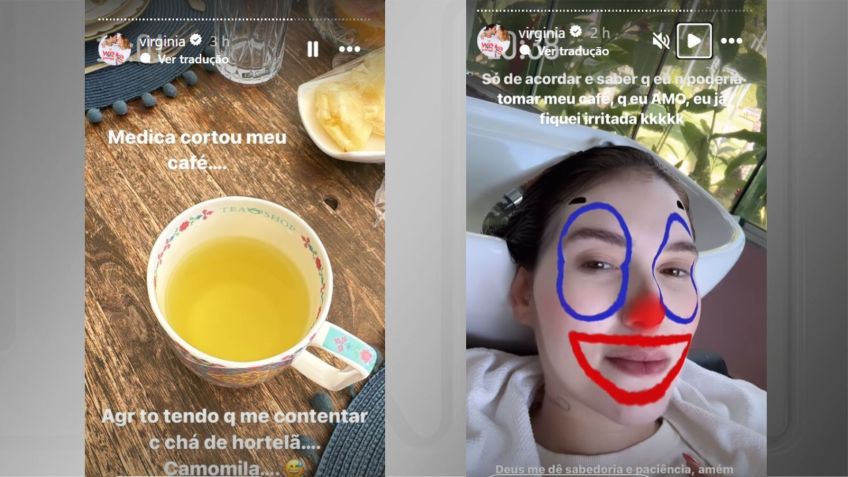 Publicações de Virginia em seu Instagram nesta terça-feira (18) / Instagram/Reprodução