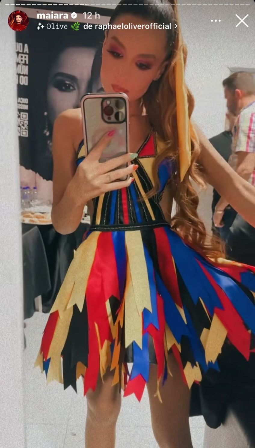 Maiara mostrou detalhes de seu look escolhido para um show na Bahia / Reprodução/Instagram