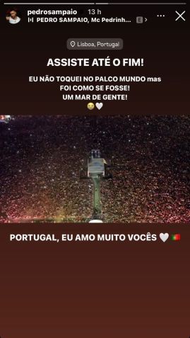 Pedro Sampaio registrou multidão que o acompanhou no festival / Instagram/Pedro Sampaio
