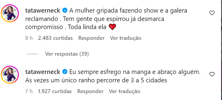 Tata Werneck defende Taylor Swift sobre novo viral / Reprodução/ Instagram