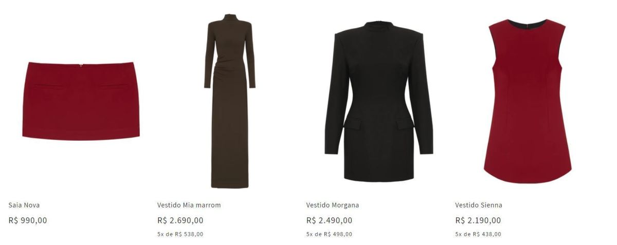 Saias e vestidos estão na coleção de estreia da marca de Sasha / Reprodução/Mondepars