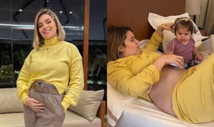 Viih Tube mostrou a filha Lua, de 1 ano, ouvindo coração do irmão mais novo