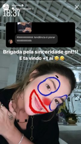 Virginia compartilhou detalhes da briga entre suas filhas, nesta segunda (3) / Reprodução/Instagram