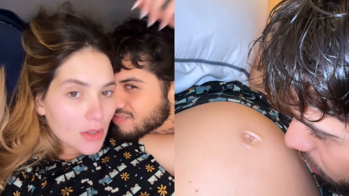 Zé Felipe conversou com José Leonardo, bebê que Virginia carrega na barriga