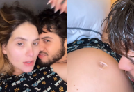 Virginia mostra Zé Felipe conversando com bebê na barriga: "Ansioso"