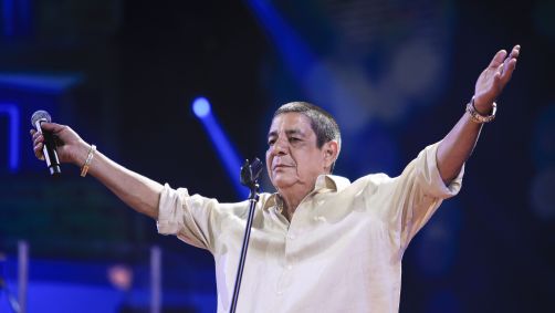 Zeca Pagodinho na gravação do show que comemora seus 40 anos de carreira