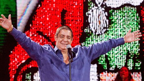 Zeca Pagodinho na gravação do show que comemora seus 40 anos de carreira