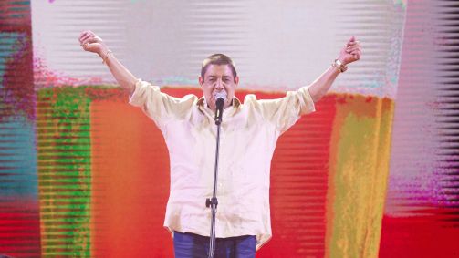 Zeca Pagodinho na gravação do show que comemora seus 40 anos de carreira