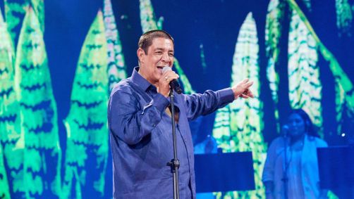 Zeca Pagodinho na gravação do show que comemora seus 40 anos de carreira