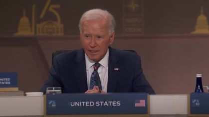 Joe Biden durante discurso na Cúpula da Otan