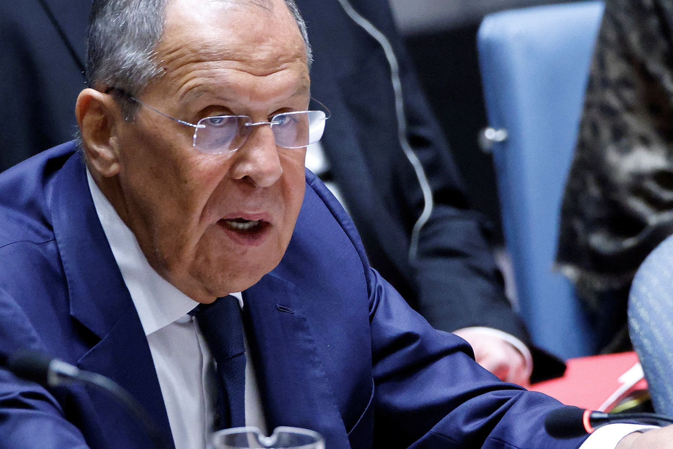 Ministro das Relações Exteriores da Rússia, Sergei Lavrov preside reunião do Conselho de Segurança das Nações Unidas na sede da ONU em Nova York