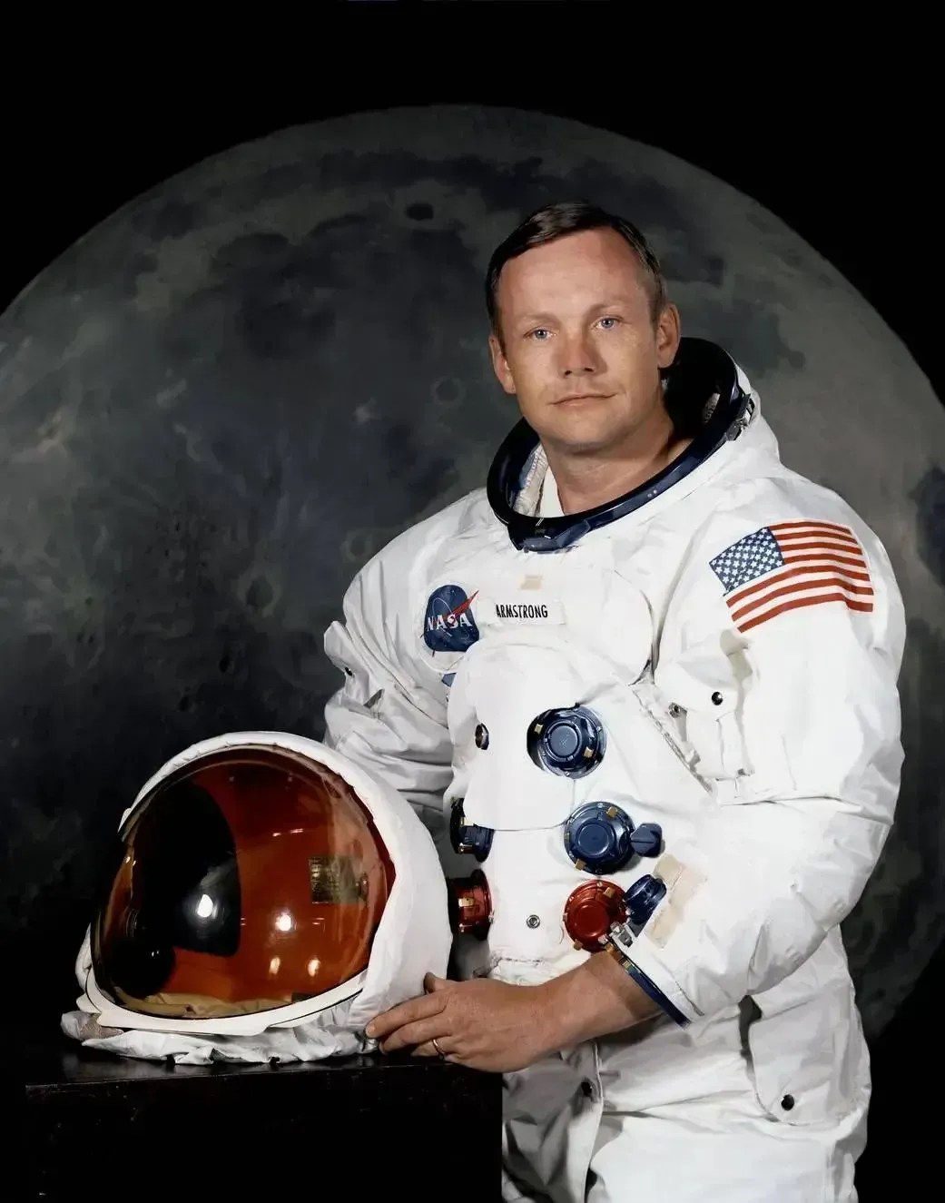Foto oficial para o voo da Apollo 11. / Nasa