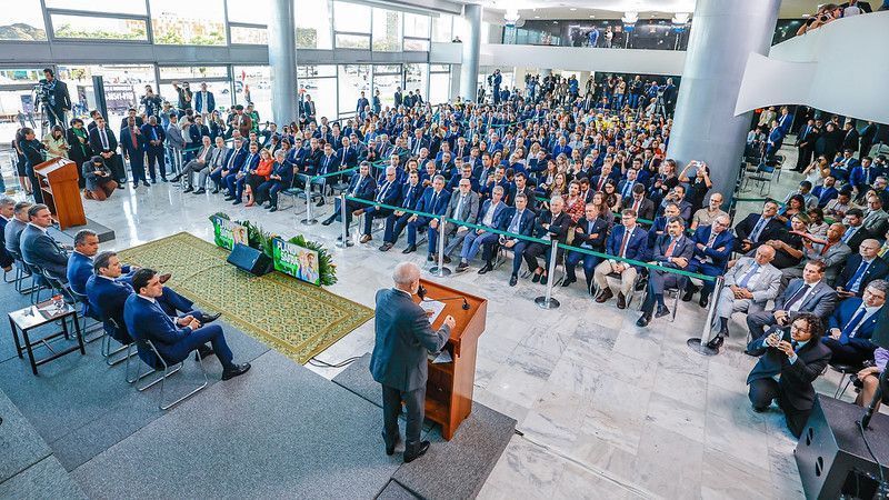 Presidente da República, Luiz Inácio Lula da Silva, durante o lançamento do Plano Safra 2024/2025, no Palácio do Planalto. Brasília - DF
