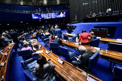 Plenário do Senado Federal durante sessão deliberativa ordinária.