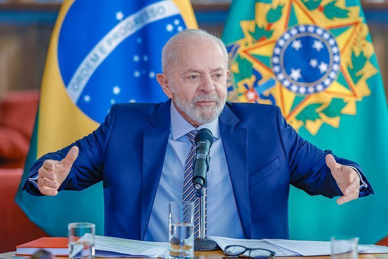 Presidente da República, Luiz Inácio Lula da Silva, durante entrevista a correspondentes internacionais, no Palácio da Alvorada. Brasília - DF.