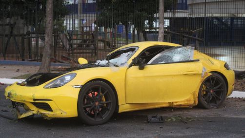 Porsche que atingiu e matou motociclista em São Paulo