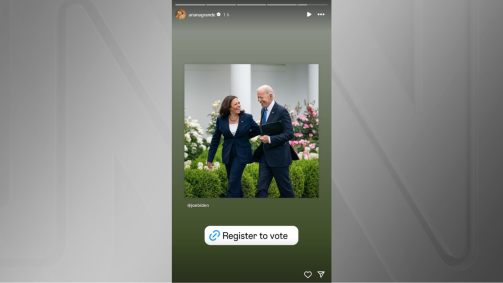 Ariana Grande declara apoio a Biden