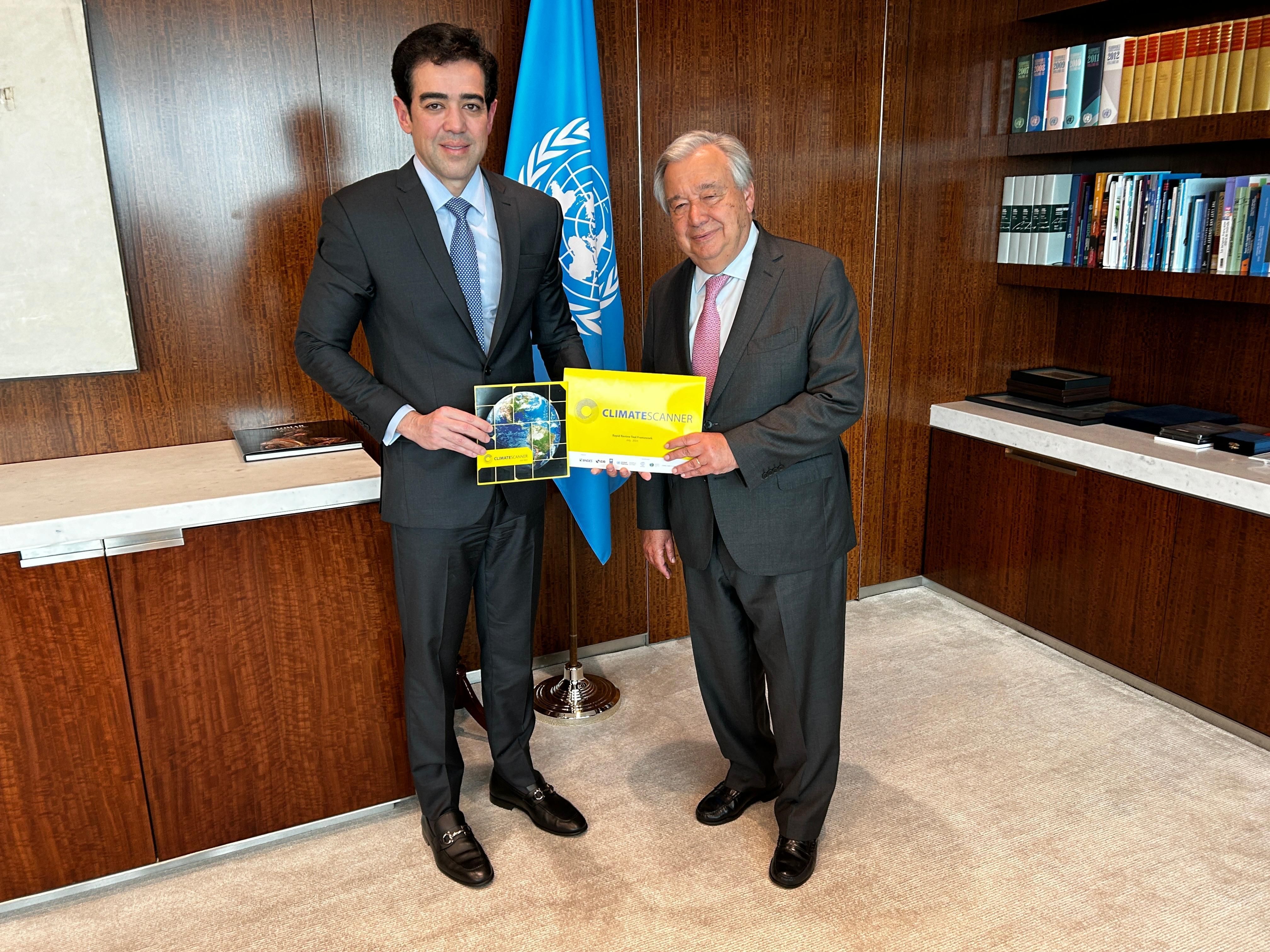 Presidente do TCU, Bruno Dantas, se reúne com secretário-geral da ONU, António Guterres em Nova York / Divulgação